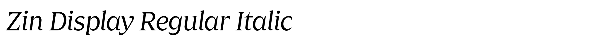 Zin Display Regular Italic image